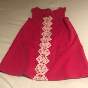 Pink and white cotton dress